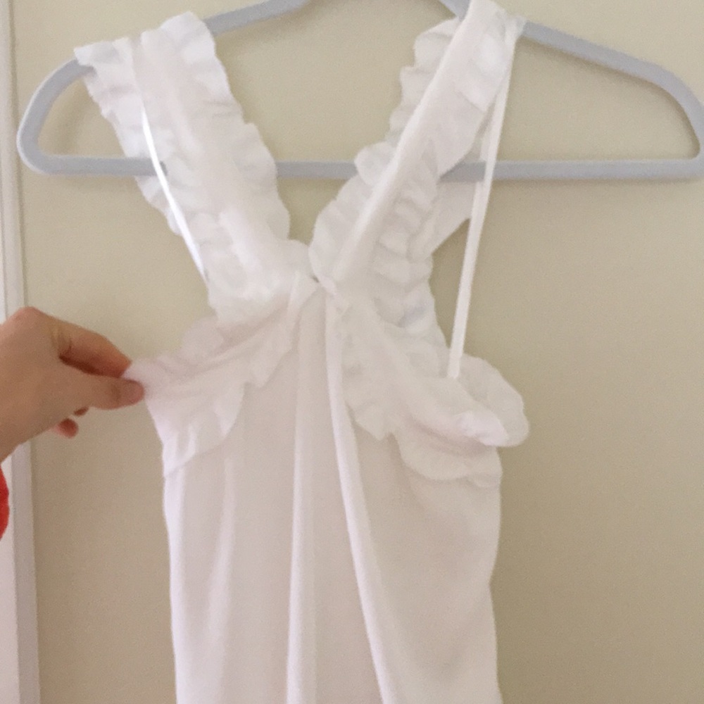 J.Crew Cross Neck  Ruffle Blouse